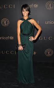 Rihanna Halter Dress Green Formal Dresses Halter Style Dress Rihanna Dress