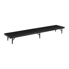 National Public Seating 386rt8c Black Carpet Tapered Portable Riser 18 X 60 X 8 Public Seating Black Carpet Seating