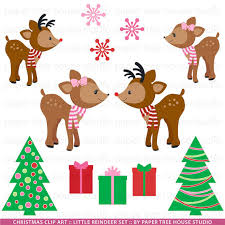 Clip Art Set Reindeer Boys Girls Christmas Holidays 14 Christmas Clipart Holiday Clipart Christmas Present Decoration