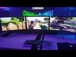 In the last few years, it has taken the world of online gaming by storm and draws in kids and adults alike. Fortnite Triple Monitor Gaming Youtube Gaming Room Setup Computer Setup Gaming Setup