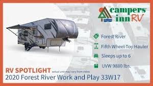 Feb 19, 2021 · the garage in this best 5th wheel toy hauler also makes it super easy to convert the space from a storage area to a sleeping space. 2020 Forest River Work And Play 33w17 Fifth Wheel Toy Hauler Youtube