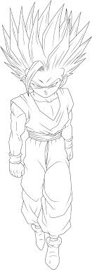 Super Saiyan 2 Gohan Youth Lineart By Brusselthesaiyan On Deviantart Dragon Ball Artwork Dragon Ball Super Manga Dragon Ball Super Art