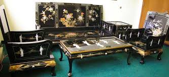 Oriental Living Room Set Furniture Sofa Set Black Lacquer Mother Of Pearl Living Room Sets Furniture Furniture Sofa Set Living Room Sets