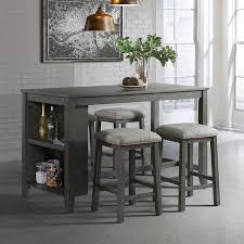 Vingli pub table set 3 piece bar table and chairs set for 2, kitchen pub table with 2 bar stools,3pcs industrial counter height dining table set for home. Hawthorne 5 Piece Space Saver Pub Table Set Lane Furniture Furniture Cart