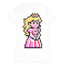 Princess Peach 8 Bit Parody Tank Tops Lookhuman Art Shirts 8 Bit Wellness Design