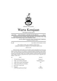<tarikh> <nama ketua kampung> <alamat pejabat jkkk> tuan, perletakan jawatan pengerusi. Warta Kerajaan Sabah