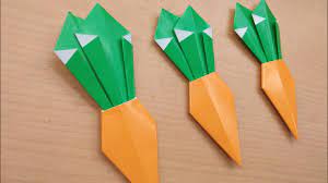 Lalu bagaimana cara membuat origami seperti gambar di atas? Mudah Dan Cepat Membuat Wortel Dari Kertas Origami Youtube