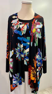 Tia 2 Piece Attached Vest And Cardigan Style Jacket Isobels Plus Size Clothing