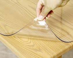 Sale 1 5mm Transparent Scrub Table Protector Round Square Or Rectangle Water Heat Resistant Placemat Premium Table Desk Protector In 2020 Plastic Tables Waterproof Tablecloth Table Cloth