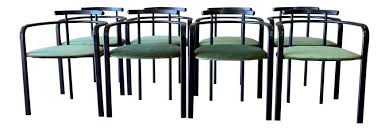 1970s Vintage Hank Lowenstein Italian Memphis Dining Chairs Set Of 8 Dining Chair Set Chair Set Dining Chairs