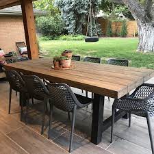 Allmodern Farrah Stacking Patio Dining Armchair Modern Outdoor Dining Patio Dining Furniture Outdoor Farmhouse Table