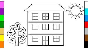 Colorful creative kids coloring books now available on amazon! How To Draw Big House Coloring For Kids Youtube