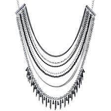 Abs By Allen Schwartz Jewelry Black Magic Multi Row Necklace 120 Liked On Polyvore Featuring Jewelry Necklac Multi Chain Necklace Chains Necklace Jewelry