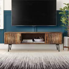 Tv stand ideas for small spaces. Industrial Lodge Home Stamford Solid Wood Tv Stand For Tvs Up To 65 Reviews Wayfair