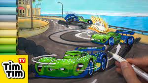 If you're drawing a sports car, it may only have 1 slim window so avoid drawing the vertical line in the middle of it. How To Draw Carla Veloso Crash At Porto Corsa 1 Cars 2 Easy Step By Step For Kids Coloring Youtube
