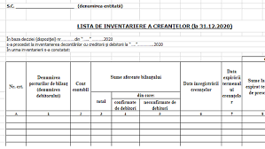 Balanta mijloacelor fixe, fisa mijlocului fix, nota contabila, fisa analitica, lista inventariere. Model Lista De Inventariere A CreanÈelor Util Pentru Dosar Inventariere AnualÄ La 31 12 2020 Gratuit Cabinetexpert Ro Blog Contabilitate