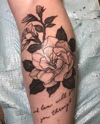 Gardenia Tattoo Gardenia Tattoo Realistic Flower Tattoo Gardinia Tattoo