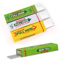 The victim of the joke is given a chewing gum from a realistic small packet of gums and will be electrically shocked by only grabbing it. Buy Electric Shock Chewing Gum Shock You Friend Practical Joke Rcnhobby Com