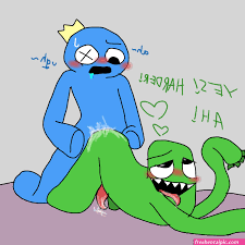 rainbow friends cyan rule 34 - Free Hentai Pic