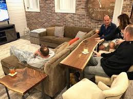 Live Edge Sofa Table Home Bar Table Home Bar Table Modern Home Bar Table Behind Couch