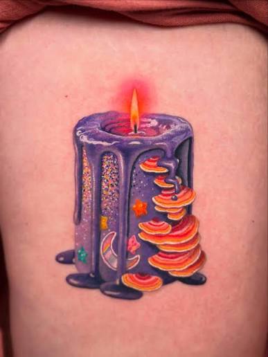 A sweet candle for Kait🕯️⭐️ Most of the purple parts of the candle are healed 6 months ⏳4 hours