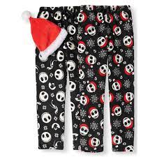 Disney Disney Men S Nightmare Before Christmas Jack Skeleton 2 Pack Pajama Pants With Santa Hat Walmart Com Walmart Com