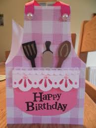 Diy Handmade Birthday Card For Grandmother Birthday Card Pink Cook S Apron Grandma Birthday Card Birthday Cards For Mom Diy Birthday Cards For Mom