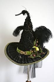 Handmade Victorian Witch Hat By Studio Sisu Ruched In Beautiful Vintage Silk Chiffon Victorian Brass Buckle Crystals Halloween Hats Witch Hat Witch Hat Diy