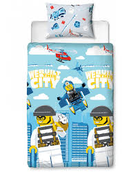 Diadema set completo copripiumino singolo in microfibra. Set Copripiumino Singolo Lego City On The Run Design Rotante