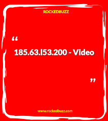 Pada alamat ip ini terdapat banyak sekali video, dan salah satu video yang paling populer banyak dicari ialah kumpulan kode ip 45.76.33.4. 185 63 L53 200 Rocked Buzz