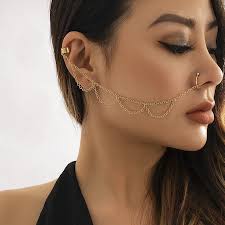 2022 New Arrival Ladies Pearl Tassel Nose Ring