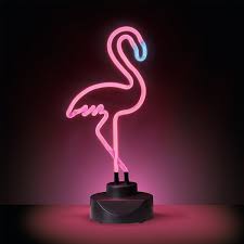 Flamingo Neon Light Desktop Real Glass Bar Sign Light Design Neon Light Neon Sign Sculpture Halloween Decor Gift Wish