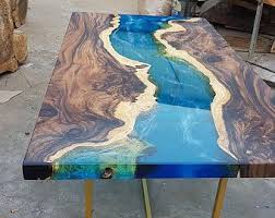 This concern can be eliminated if you cover the glitter with epoxy resin, or better yet mix it into the epoxy to give your table or bar top the ultimate sparkle. Table With Shark Clear Epoxy Resin Table Sea Wave Table Etsy In 2021 Resin Table Table Epoxy Epoxy Table Top