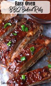 Easy Oven Bbq Baked Ribs Recipe Butter Your Biscuit Recipe Rib Recipes Baked Ribs Baked Pork Ribs