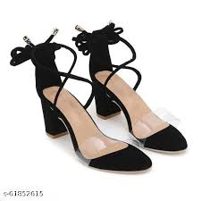 fcity.in - Qismat High Lace Fashionable Sandals For Womens In Black Colour /