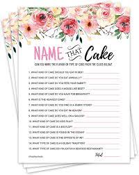 What kind of clothes they wear. Amazon Com 30 Name That Cake Game Cards Bridal Or Baby Shower Birthday Gender Reveal Engagement Or Bachlorette Party Fun Easy Activity For Women Men And Kids Kitchen Dining