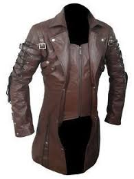 Mens Real Brown Leather Goth Matrix Trench Coat Steampunk Gothic Price 185 205 An All Time Classic Steampunk Sof Mens Leather Coats Leather Coat Mens Outfits