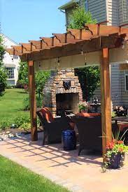 Backyard Pergola With Added Fabric Waterproof Awnings On Cables Pergola Backyard Pergola Waterproof Awnings