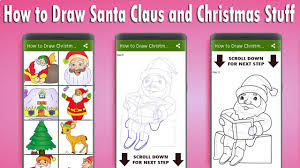 The modern appearance of santa claus was described in the poem the night before christmas in 1823, and popularized in political cartoons. How To Draw Santa Claus And Christmas Stuff For Android Apk Download