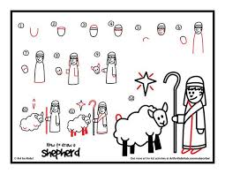 How To Draw A Shepherd Nativity Art For Kids Hub Art For Kids Hub Christmas Drawing Word Drawings