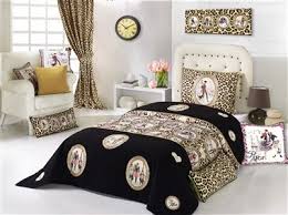 apolena siyah leopar uyumu yatak ortusu dekoratif yastiklar yatak yatak ortusu