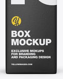 Download Textured Paper Box Mockup In Box Mockups On Yellow Images Object Mockups PSD Mockup Templates