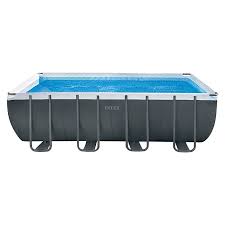 Intex Frame Pool Set Ultra Quadra Xtr L X B X H 549 X 274 X 132 Cm Fassungsvermogen 17 203 L Dunkelgrau Swimming Pool Pool Poolfolie