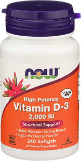 Vitamin d regulates calcium and phosphate metabolism which is important in the maintenance of bone health. Amazon Com Now Foods Supplements Vitamin D 3 2 000 Iu High Potency Structural Support 240 Softgels Health Personal Care
