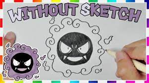 How to draw Pokemon | Gastly | easy drawing step by step - YouTube