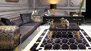 Valentino Metal Koltuk Takimi Contemporary Rug Design Home Decor