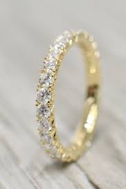 French Pave Eternity Band 2 3mm 85ct In Yellow Pave Diamond Wedding Bands Womens Wedding Bands Diamond Eternity Wedding Band