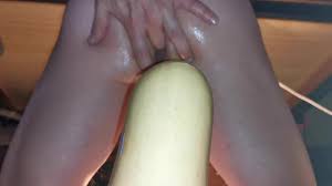 huge vegetable insertion - Anal training