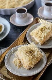 Knafeh A Lebanese Sweet Cheese Recipe Recipe Sweet Cheese Recipe Syrian Food Lebanese Desserts