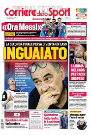 Sempre con te, come vuoi. Corriere Dello Sport Prima Pagina Venerdi 19 Giugno 2020